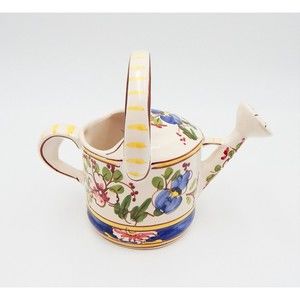 Andrea By Sadek Jay Willfred Porcelain Watering Can Hand Painted Portugal